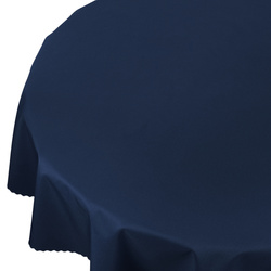 Obrus Poliestrowy Wodoodporny Plamoodporny Granatowy Okrągły