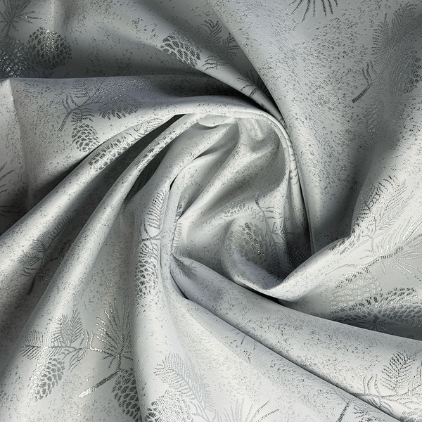 Dwustronny Obrus Plamoodporny Szyszki Srebrne