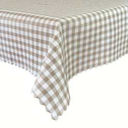 Obrus Plamoodporny Greta Druk Krata Beżowy