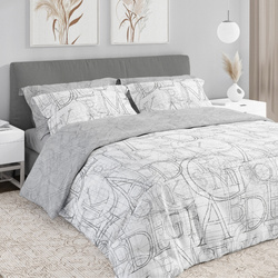 Komplet Pościeli Satyna Bawełniana 160x200+ 2x70x80 Boho 009 Litery