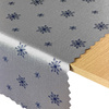 Dwustronne Bieżniki i Serwety Plamoodporne Świąteczne Granatowy Srebrny Śnieg I