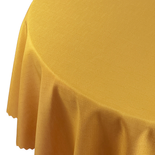 Obrus Plamoodporny I Deszczyk Brąz Miodowy Okrągły