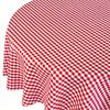 Obrus Plamoodporny Greta Druk Krata Czerwony Okrągły