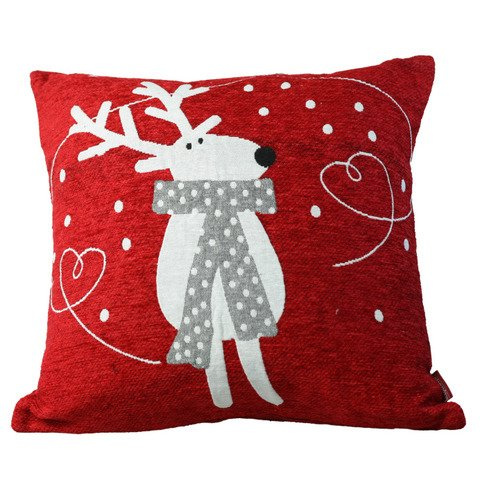 Poszewka Świąteczna Chenille Renifer PH084 45x45 cm