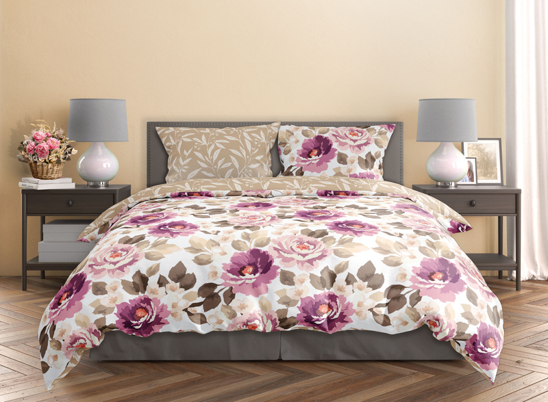 Komplet Pościeli Satyna Bawełniana 140x200+70x90 Milagro Verde 017