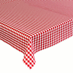 Obrus Plamoodporny Greta Druk Krata Czerwony