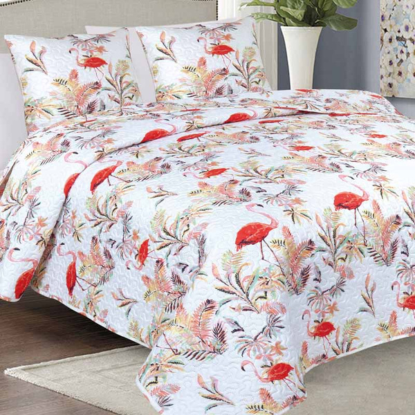 Dwustronna Narzuta TAVIRA BJ-064 Flamingos 180x220+2x40x40