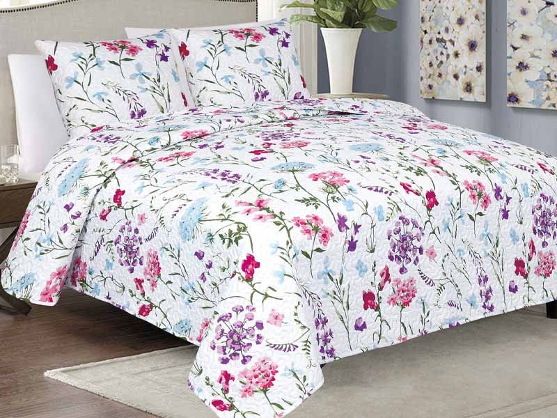 Dwustronna Narzuta TAVIRA BJ-072 Begonia 220x240+2x40x40
