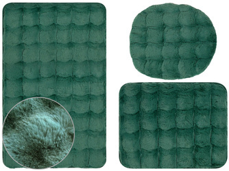 Dywaniki Łazienkowe Aruba 3D Zielony 3 cz.