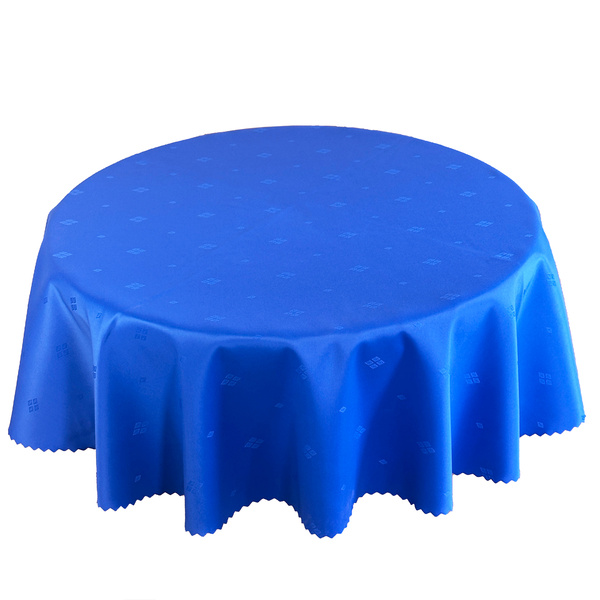 Obrus Plamoodporny Romb 70 Niebieski Okrągły