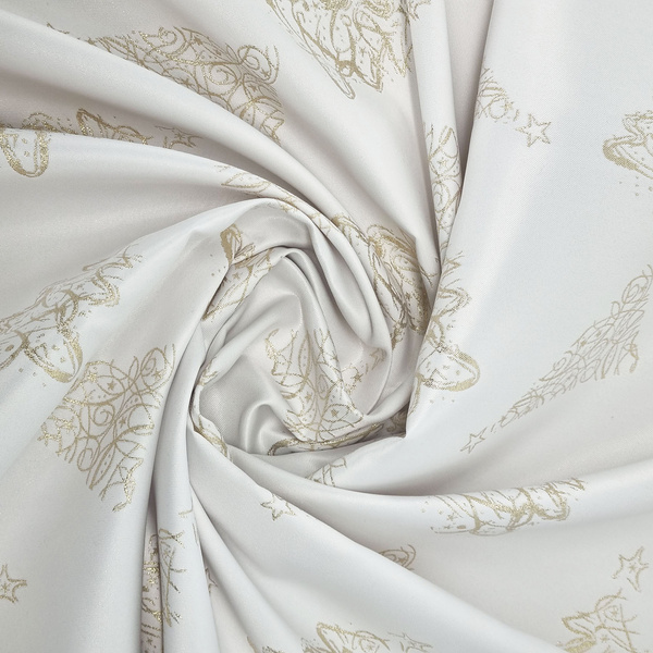 Dwustronne Bieżniki i Serwety Plamoodporne Świąteczny Boże Narodzenie Choinka Złoty Z-3401