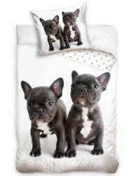 Pościel Bawełniana Pieski Buldogi francuskie NL211084-4