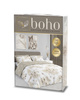 Komplet Pościeli Satyna Bawełniana 220x200+ 2x70x80 Boho 005 Kwiaty i Liście