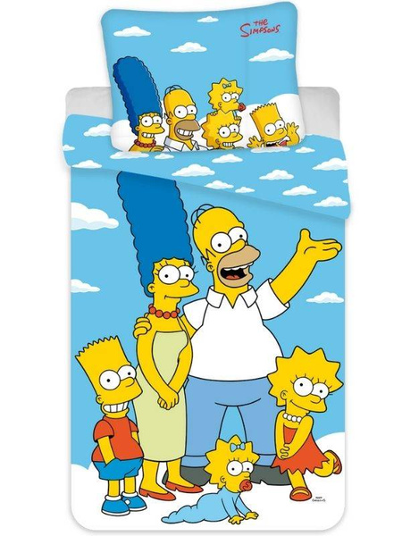 Pościel Bawełniana Simpsons Blue 