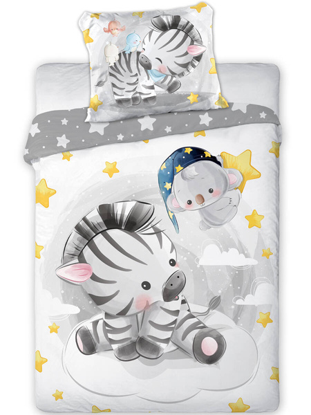 Pościel Dziecięca 100x135+40x60 Przytulaki 12 Zebra