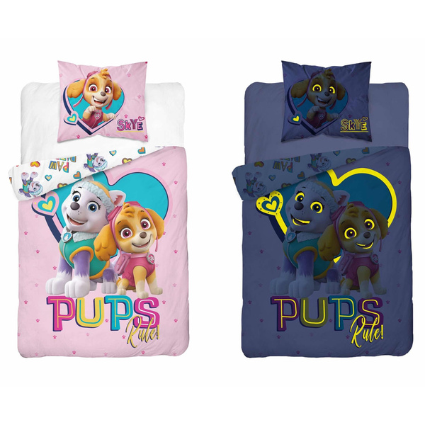 Pościel Psi Patrol 140x200+70x80 PAW PATROL 30 FLUO