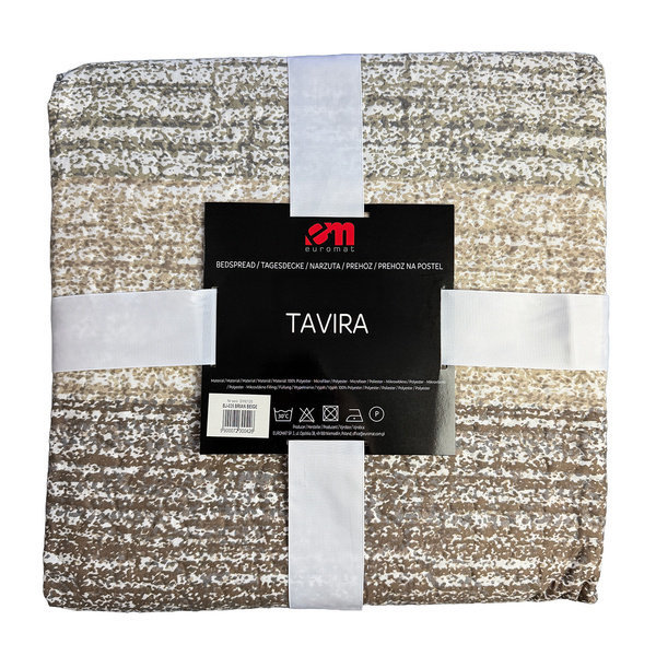 Dwustronna Narzuta TAVIRA J-035 Brian Beige Bez Poszewek 220x240