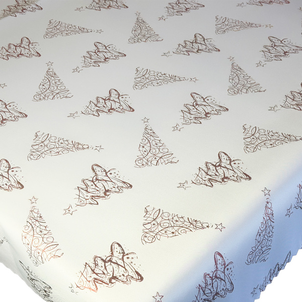 Dwustronny Obrus Plamoodporny Świąteczny Boże Narodzenie Choinka Bordo Z-3401