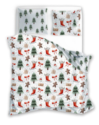 Komplet Pościeli 160x200+ 2x70x80 Scandic 078 Zima Pierniczki