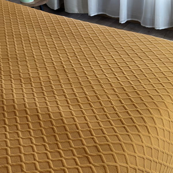 Dwustronna Narzuta Parla 3D Brązowy Karmelowy 180x220 Bez Poszewek