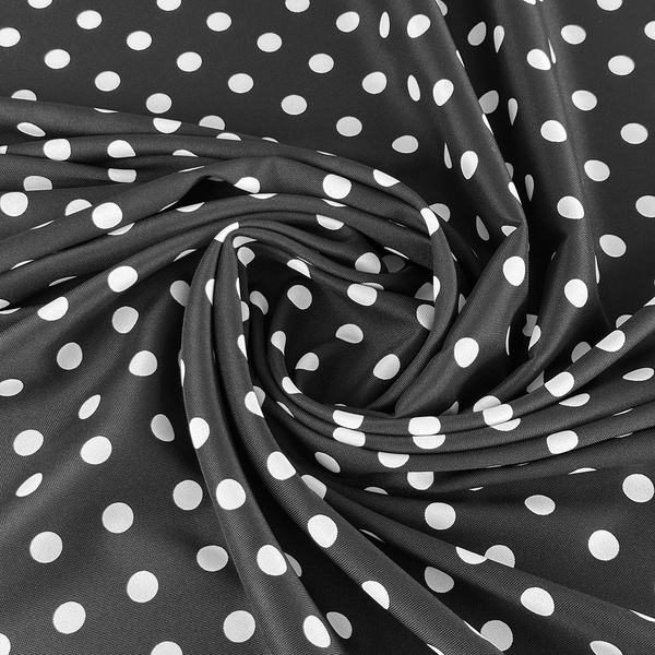 Bieżnik Plamoodporny Druk Kropki Czarny