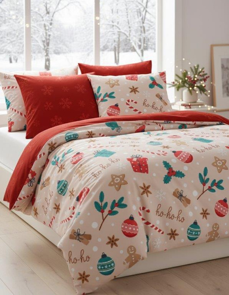 Komplet Pościeli 220x200+ 2x70x80 Scandic 082 Święta Zima