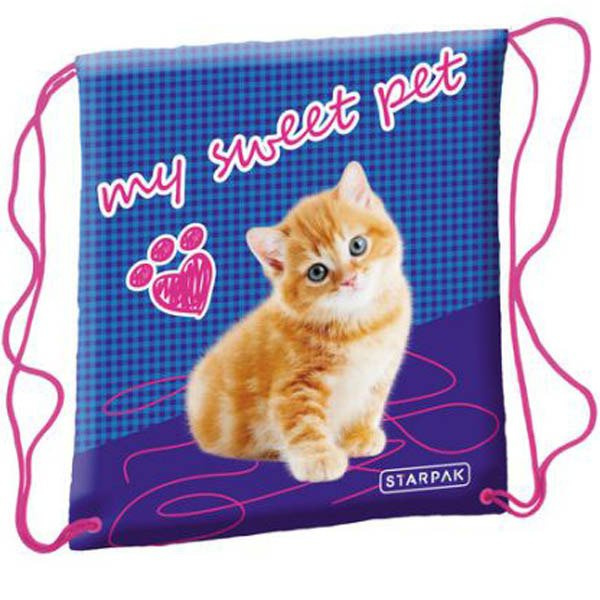 Dziecięcy Worek Plecak Sweet Pets Kotek 32x39 cm