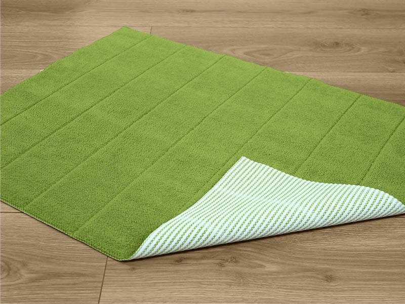 Dywanik Łazienkowy z Antypoślizgową Powłoką Stripes Zielony 50x70 cm