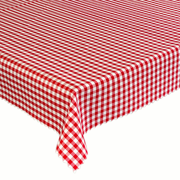 Obrus Plamoodporny Greta Druk Krata Czerwony