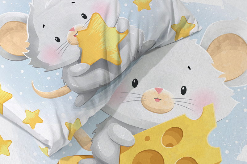 Pościel Dziecięca 100x135+40x60 017 Myszka