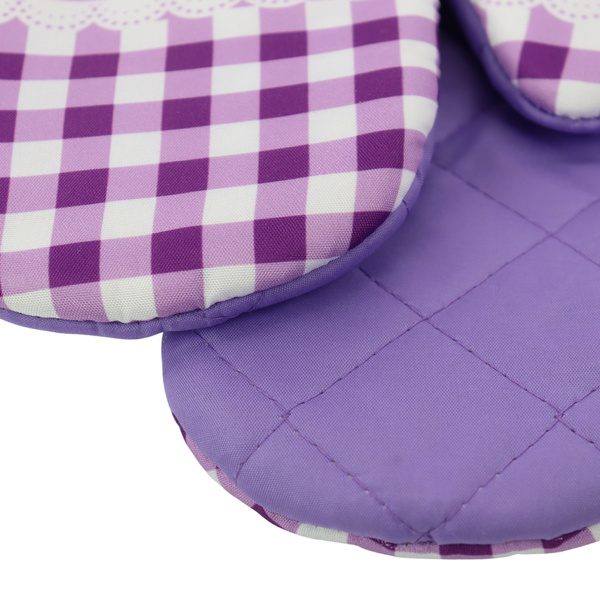 Fartuszek Kuchenny i 2 Rękawice Kuchenne Lavender II F319113B Zestaw