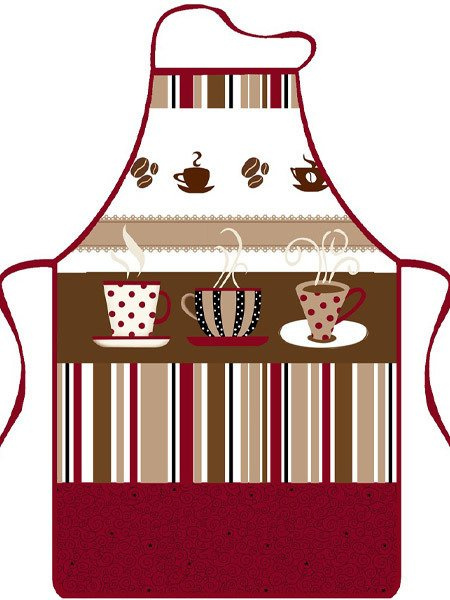 Fartuszek Kuchenny i 2 Rękawice Kuchenne Cappuccino 9172B Zestaw