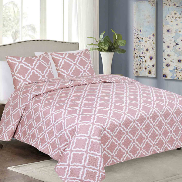 Dwustronna Narzuta TAVIRA J-006 Rose 180x220+2x40x40