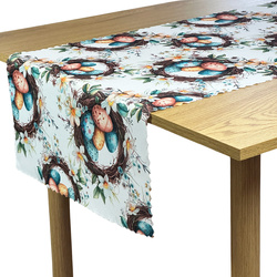 Bieżnik Wielkanocny Plamoodporny Wielkanocne Wianki Kolorowe Pisanki