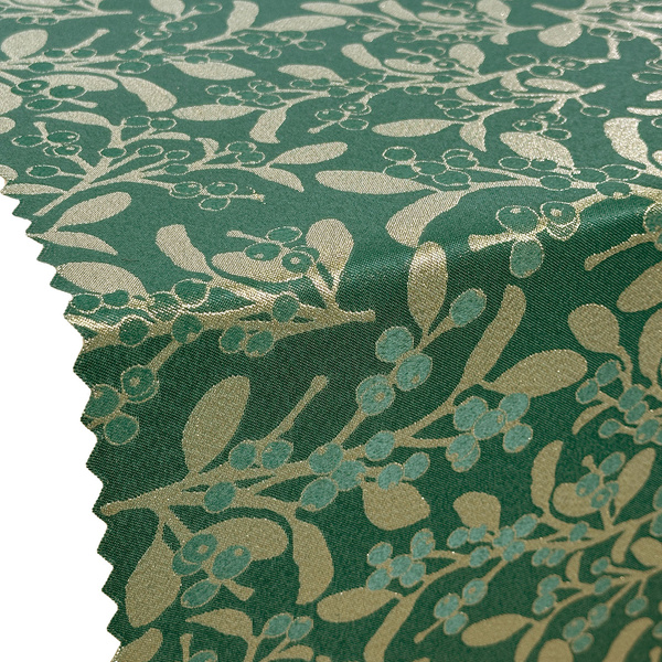 Dwustronne Bieżniki Plamoodporne Świąteczny Zielony Jemioła Z-3514