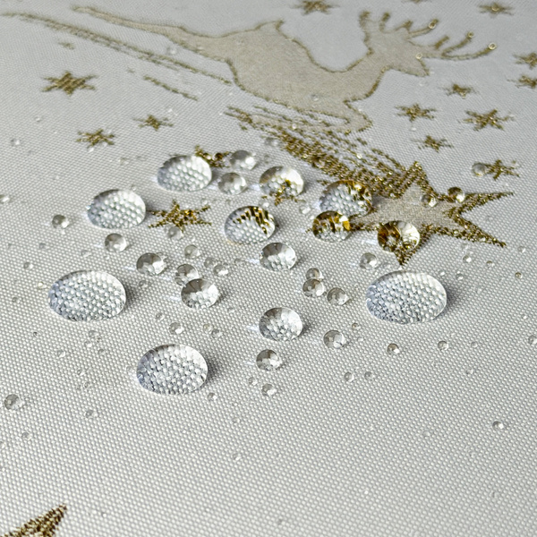 Dwustronny Obrus Plamoodporny Świąteczny Renifer Złoty