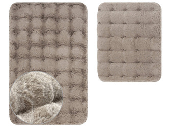 Dywaniki Łazienkowe Aruba 3D Beż Taupe 2 cz.