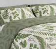 Komplet Pościeli Satyna Bawełniana 160x200+ 2x70x80 Boho 008 Liście Paproci