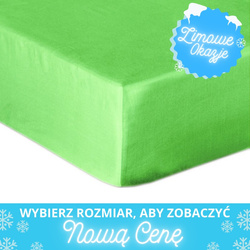 Prześcieradło Bawełniane z Gumką Satynowe Zielone