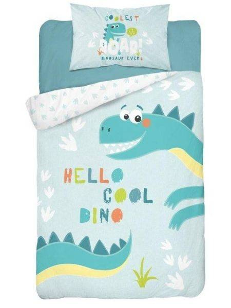 Pościel Dziecięca Bambusowa 100x135+40x60 Dinozaur 3277A