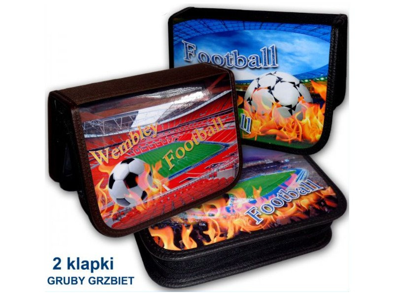 Piórnik Bez Wyposażenia Football Rozkładany 20x14,5x5 cm WAR 416