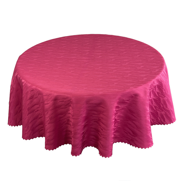 Obrus Plamoodporny Fale 106 Bordowy Okrągły