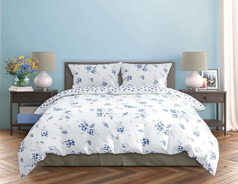 Komplet Pościeli Satyna Bawełniana 140x200+70x90 Milagro Verde 012