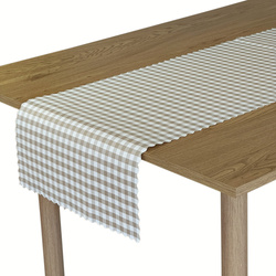 Bieżnik Plamoodporny Greta Druk Krata Beżowy