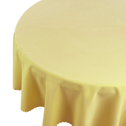 Obrus Plamoodporny Satin Żółty Okrągły