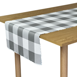 Bieżnik Plamoodporny Alice Druk Krata Szary