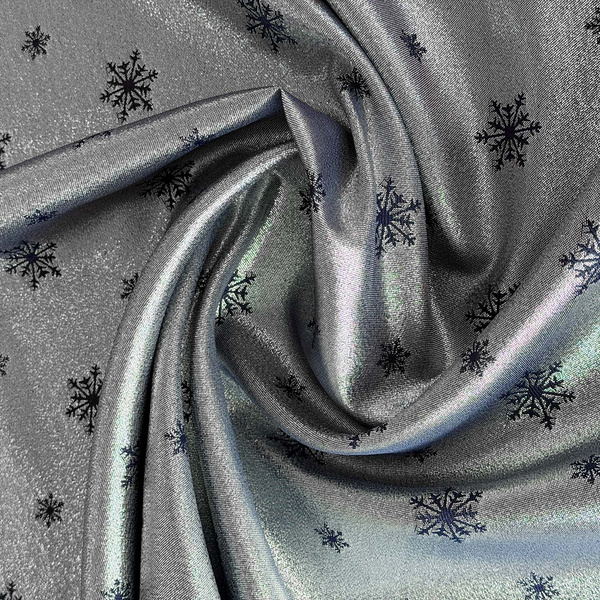 Dwustronne Bieżniki i Serwety Plamoodporne Świąteczne Granatowy Srebrny Śnieg I