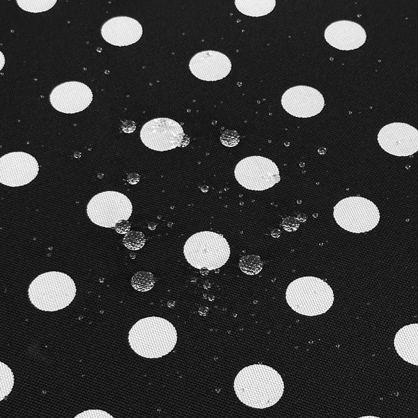 Bieżnik Plamoodporny Druk Kropki Czarny