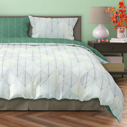 Komplet Pościeli Satyna Bawełniana 140x200+70x90 Milagro Verde 014