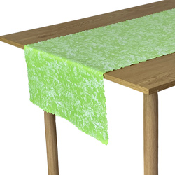 Dwustronny Bieżnik Plamoodporny Marmurek Zielony